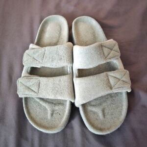 Sage Green Fleece Sandals
